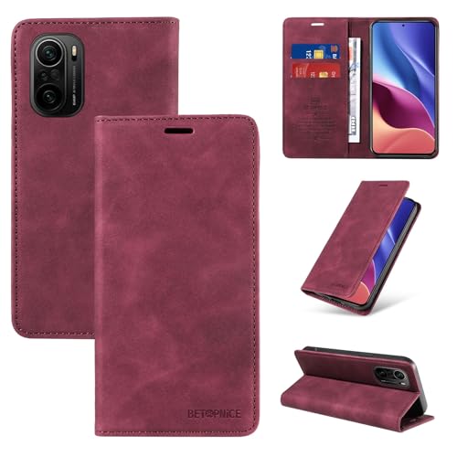 �E�H���b�g�P�[�X Xiaomi Redmi K40/K40 Pro/Xiaomi poco F3/K40 Pro Plus/11X/11X Pro/POCO F3 PRO �P�[�X �J�[�h�z���_�[�t�� �t���b�v�J�o�[ RFID �u���b�N�ی샌�U�[�P�[�X(Re