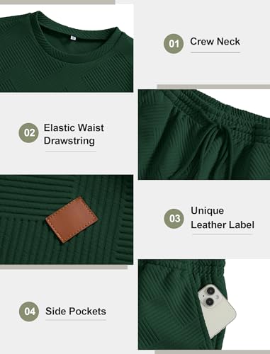 Vssjavun Men's Track Suits 2 Piece Outfits Casual Short Sleeve Shirt and Shorts Set Sweatsuit Summer Tracksuit