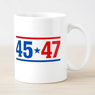 Keep America Great Coffee Mug Trump 45–47 Political Pro Trump Supporter Patriotic Gift USA Donald Trump 45th to 47th President Election Campaign Humor Coffee Cup for Men Women