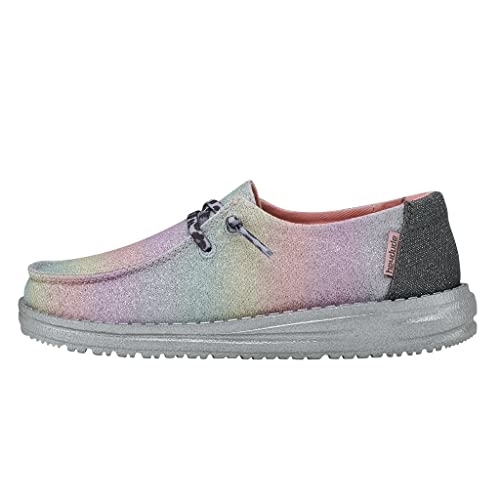 Image of HEYDUDE Girl's Wendy Youth Sunset Size 10 | Girl's Shoes | Girl's Lace Up Loafers | Comfortable & Light-Weight