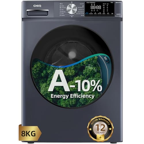 CHiQ CFL80-14586IM3XAU Front Load Washing Machine 8kg Space Pro Counter Depth Large Drum Stable Inverter Motor