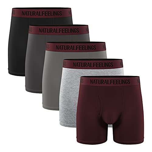 Image of Natural Feelings Boxer Briefs Mens Underwear Men Pack Soft Cotton Open Fly Underwear