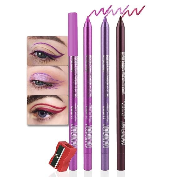 Set de delineadores en gel con brillo y lápices coloridos miniatura 1