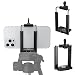 DaVoice Cell Phone Tripod Adapter Mount Holder Clamp Compatible with iPhone X XS Max XR Se 8 7 6 6s Plus Samsung Galaxy S9 S8 S7 S6 Edge Adjustable Smartphone Bracket Clip Cellphone Attachment (Black)