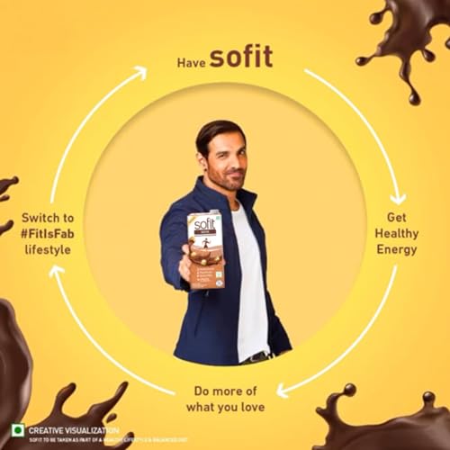 Image of SOFIT Soya Drink Chocolate Flavored,1000Ml|Vegan Drink|Enriched With Goodness Of /Source Of Plant Protein,Dietary Fibers,Vitamins & Calcium|Naturally Lactose Free|Naturally Gluten Free
