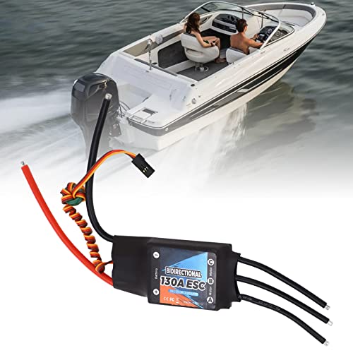 Dilwe 130A Brushless ESC, elektrischer Geschwindigkeitsregler, bidirektional, 2‑6S Lipo, bürstenlos, für RC-Autoboot