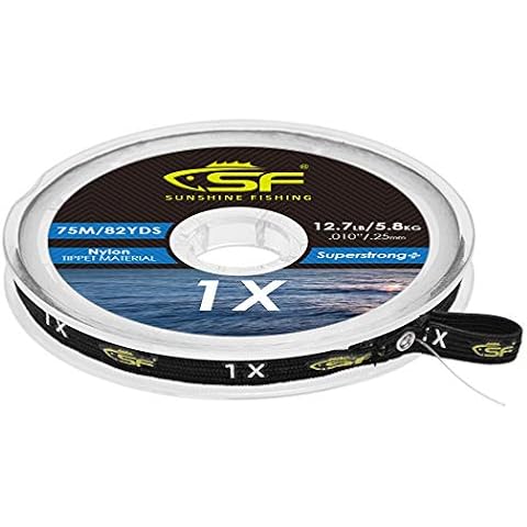 SF Monofilament Tippet Line Fliegenfischen Tippets Leaders Forellen aus Nylon Transparent # 100M 4X # 1 Stück Cover