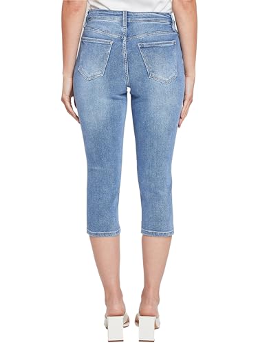 Royalty For Me Womens Women's Vintage High Rise Capri Jeans4