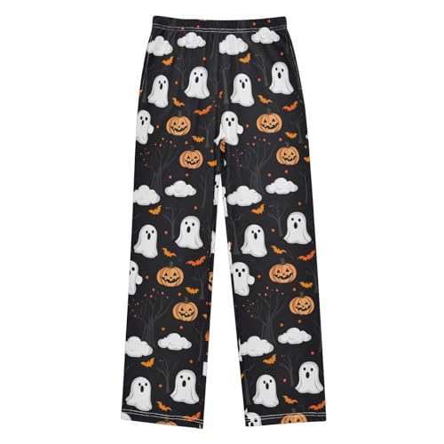 Cute Ghosts Pumpkins Boys Pants for Kids Jogger Pants with Pockets S