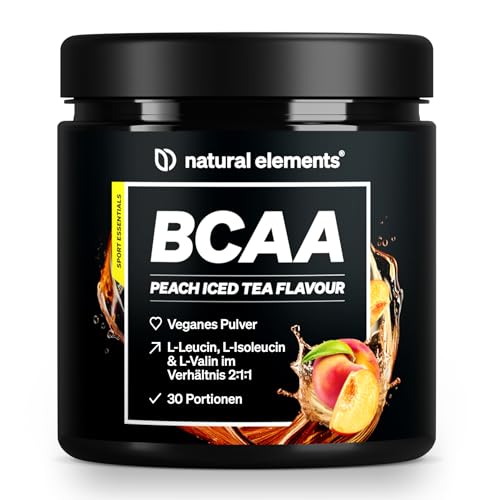 BCAA Pulver – Geschmack: Pfirsich Eistee – 30 Portionen (300g) – Leucin, Isoleucin & Valin im 2:1:1 Verhältnis – kalorienarm, fett- & zuckerfrei* – ohne Acesulfam K – in Deutschland entwickelt