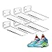 rebirthsame Lot De 6 Présentoirs À Chaussures Flottant pour Montage Mural, Étagère À Chaussures Transparente pour Mur, Étagère Acrylique Murale pour Collection De Baskets Ou Boîte À Chaussures