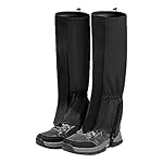 Mecmbj Polainas Impermeables Senderismo, 1 Par, Aj...: 🌧️Material resistente al desgaste: las polainas para senderismo están hechas de material de fibra de poliéster de alta calidad, impermeables, a prueba de viento y nieve, a prueba de arena, antiincrustantes, livianas y transpirables, con buen efecto d...