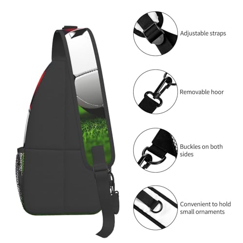 Soccer Sports Ball Stylish Men'S Messenger Bag - Durable Polyester, Huge Capacity & Adjustable Strap 5
