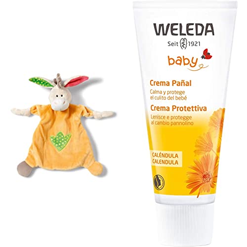 My First NICI 39241 - Doudou burrito, 25 x 25 cm & Weleda Crema Pañal de Caléndula (1x 75 ml) (9831EN)