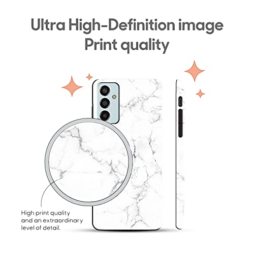 Image of COLORflow Back Cover Compatible with Samsung Galaxy F13 / M13 4G | Beautiful White Marble | Designer Printed Hard CASE Bumper Back Cover Compatible with Samsung F13 / M13 4G
