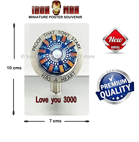Image of LADY HAWK Iron Man Arc Reactor Poster Miniature Picture with magnetic backing. A Memorable Gift for all his fans. Directly sticks to any Metal Surface. Size 10x7cms Ironman Poster Mini Series (AV55)