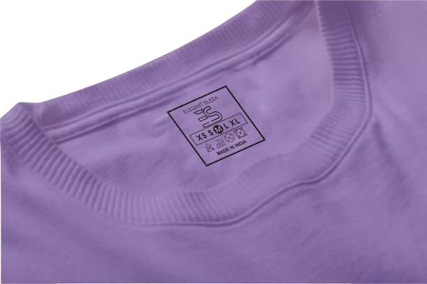 Image of Elegant Sleek Round Neck Typography Solid Colour Men's T-Shirt (Pure Cotton)