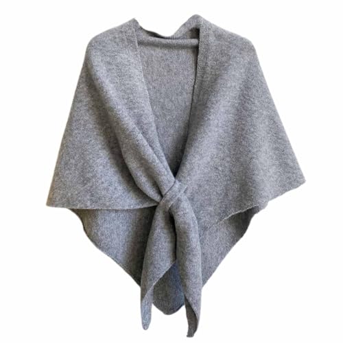 Women’s Solid Color Shawl, Solid Color Triangular Knitted Shawl, for Daily