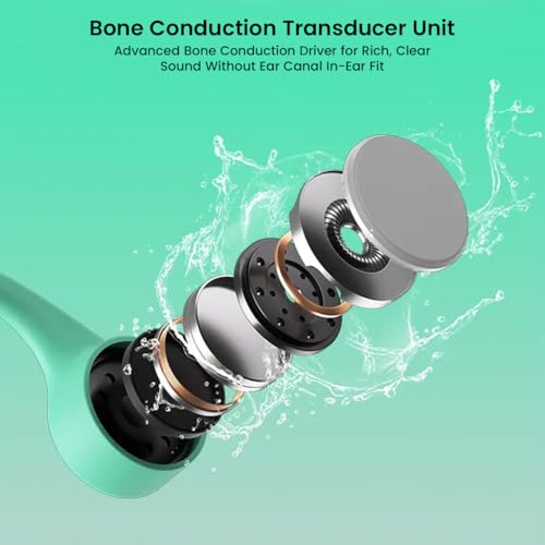 Image of SHEYIN X7 Air Bone Conduction, IPX8 Waterproof Swimming Bluetooth Headphones, Open Ear Wireless Sports Earphones with AI ENC Mic, 10H Battery for Running, Cycling & Gym (With Memory Card (Black))