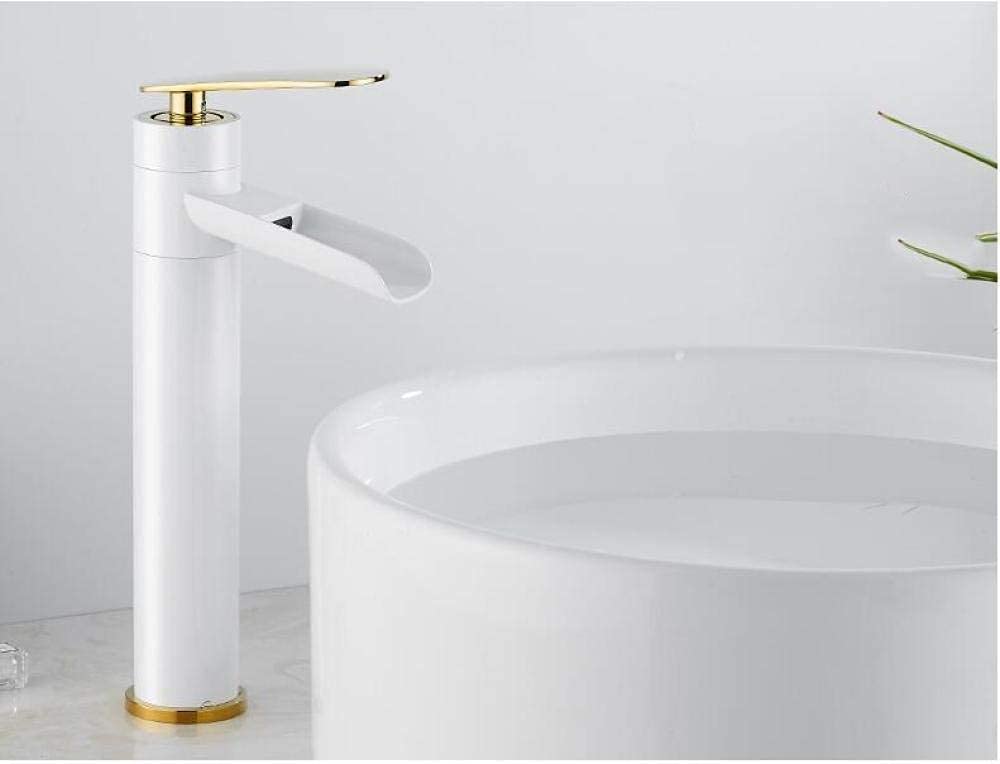 Mitigeur de lavabo en laiton cascade avec robinet à levier unique