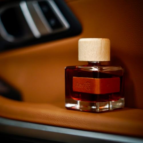 Image of Rose Oud Luxury Car Perfume | Long Lasting Car Fragrance & Car Freshener | 400 Presses, Up to 133 Days | Press to Diffuse 40ml Glass Bottle | Kashmiri Rose Oud