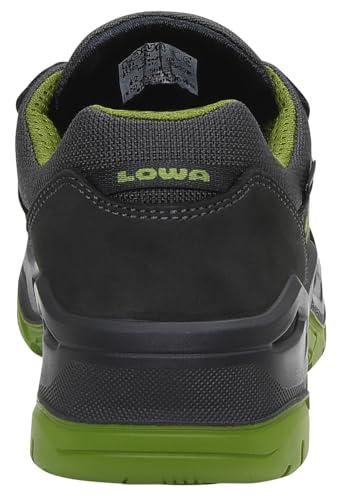 LOWA Sicherheitsschuhe Renegade Work GTX Green Lo S3S CI, Damen und Herren, Leder/Textil, Stahlkappe, leicht, sportlich 44, Schwarz-Grün