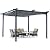 ABCCANOPY Patio Pergola 11x11 - Outdoor Sun Shade Canopy with Retractable Roof for Garden Porch Backyard (Gray)