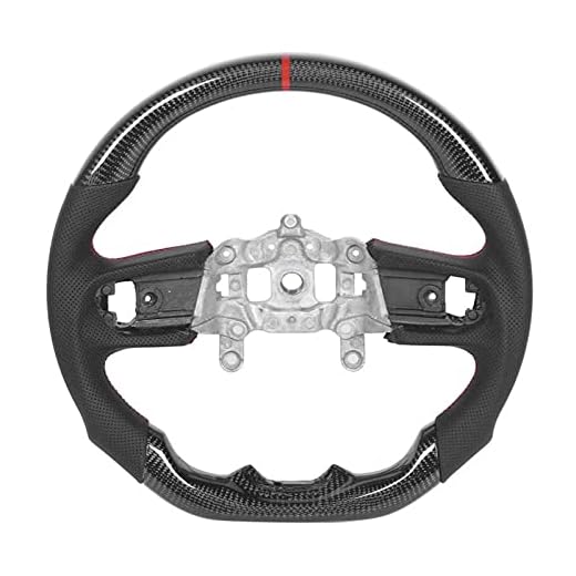 Bil skivspelare Kolfiberratt D-typ Nappa Perforerat läder Passform för Jeep Wrangler JL/JLU 2018-2020 Tillbehör