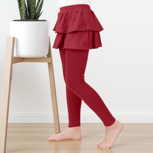 Girls Leggings Ruffle Skirt School Uniform Pants Kids Clothes 4-14 Years Fashion Tutu Kids Pull On Pant 4-14 Years4