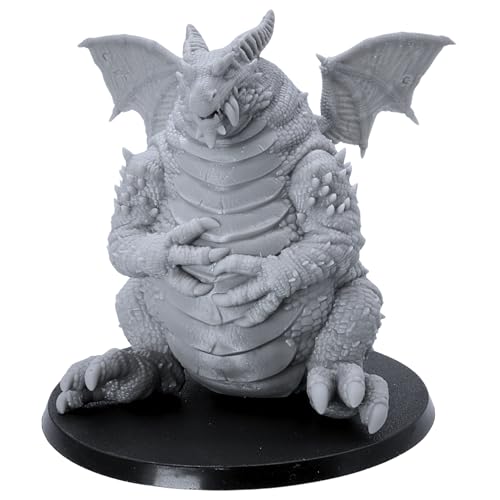 Miniature dragon assis en résine non peinte pour modélistes