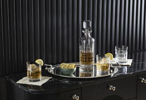 Image of Reed and Barton Kitchen and Dining, Gallery Oval Silverplate Tray with Handles, Silverplated Material, Handwash, Serving Trays, Round Tray, Home & Kitchen Accessories (Silver, 1 Piece, 13x17 Inch)
