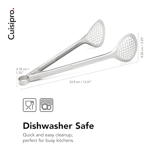 Cuisipro Stainless Steel Wide Grill/Fry Tongs, 12-Inch - image 6