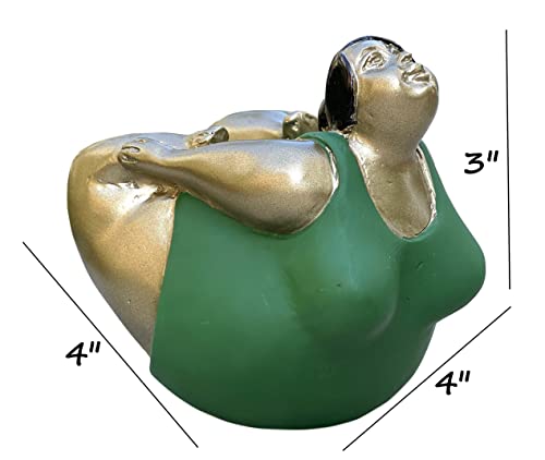Figura Yoga Fat Lady en Resina Decorativa miniatura 6