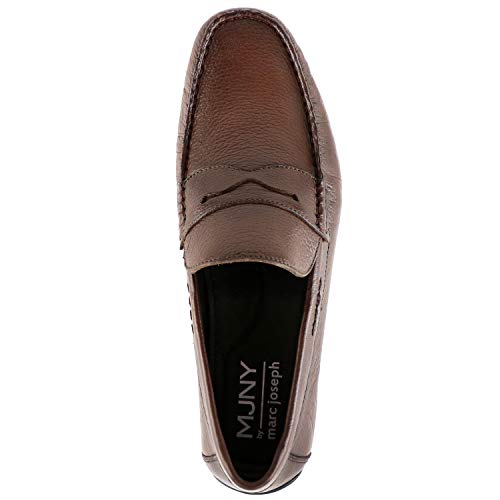 Mjny Mens Casual Comfortable Genuine Leather Lightweight Driving Moccasins Classic Fashion Penny Loafer Slip On Breathable Driving Loafer Brown Grainy 9 #TOP5