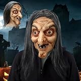 JIMACRO Mascara Bruja Vieja, Máscara Halloween Adulto Mascaras de Terror de Latex para Fiesta de Disfraces de Carnaval Halloween