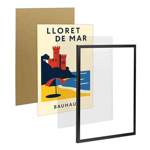 Tableau Lloret de Mar Costa Brava - Poster Château et Plage avec cadre - Tableaux Bauhaus Décoration pour Maison de Plage - Affiche Costa Brava Voyages – vue 7