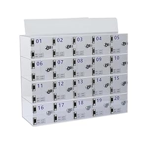 SdaryWare Acryl-Handy-Schließfach 40-Raster