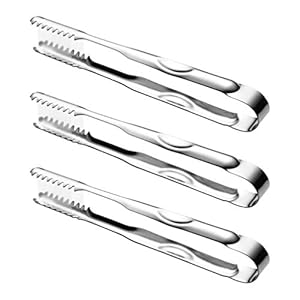 UPKOCH 3 stuks ijsemmer tang roestvrij staal mini serveertang metalen voorgerechten voor het serveren van ijsuiker…