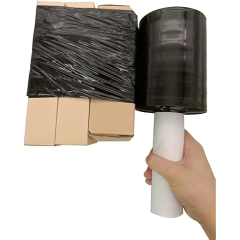 Infinite Pack Stretch Wrap Roll, 5 inches by 1000 feet, 1 Pack, Black Cover