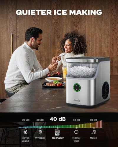 Image of Silonn Nugget Ice Maker Countertop,33Lbs /Day, Includes Scoop & Cleaning