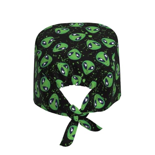 Image of Working Cap Scrub Cap with Sweatband Adjustable Unisex Women Tie Back Hat Nurse Surgical Caps