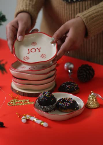 Image of WEAVING HOMES Joy Handmade Dessert Plate, Size: 11 cm Microwave & Dishwahsher Safe (Set of 1)