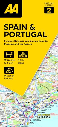  AA Road Map Spain & Portugal 2 (AA Road Map Europe Series / European Road Maps)