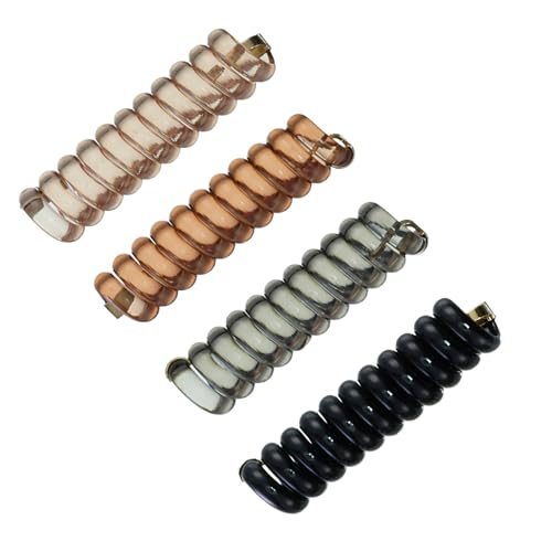 No-Crease Spiral Hair Ties High Elasticity & Non-Slip Coil Hair Bands Create Multiple Hairstyles Pain-Free Waterproof & Damage-Free Hair Coils Perfect for Ponytails Buns & Braids 4-Pack