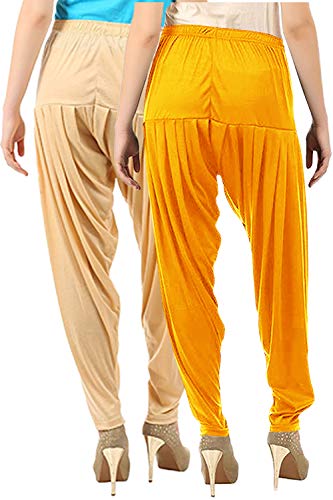 Image of Buy That Trendz Womens Patiala Pants Combo Pack of 2 Viscose Dhoti Patiyala Salwar Harem Bottoms Pants