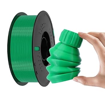Kingroon TPU 95A Filament 1.75mm, 95A TPU 3D Printer Filament, Clog-Free Filament 1kg Spool (2.2lbs), +/- 0.03mm Accuracy, Green