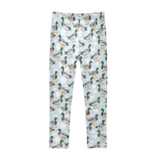 senya Girls Printed Leggings Yoga Pants Duck Snow Pattern for Kids in 4t to 10 Years, 4T