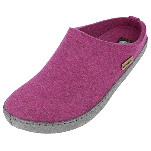 HAFLINGER Women's Emil's Slide Slippers (Mulberry, 9, numeric_9)