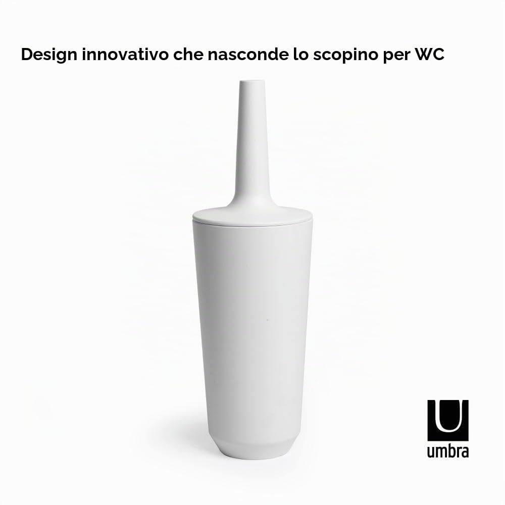 Umbra Corsa Scopino per wc, Melamina, Bianco