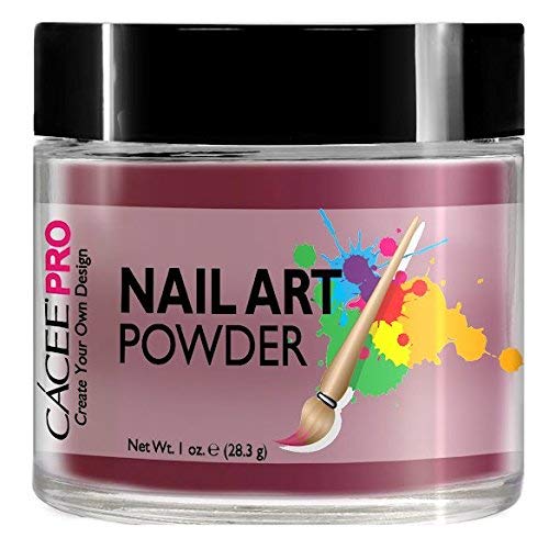 Acrylic Nails Color Acrylic Powder For Nail Art, 1oz Jar by Cacee, For Any Professional Acrylic Nail Kit, Premix of Pigments, Glitter, & Metallic Effects (Jam Purple #14)